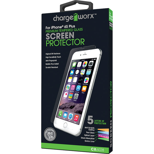iPhone 6S Plus, Premium Tempered Glass Protector, 1pk