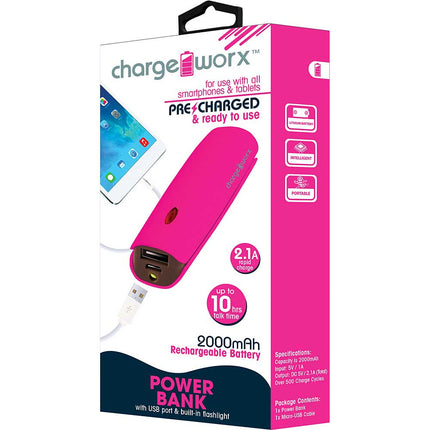 CX6503PK  Power Bank 2400mah, Pink