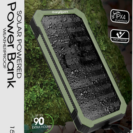 15000MAH SOLAR POWERBANK WITH DUAL USB PORTS