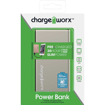 4000mAh Ultra Slim Power Bank, Gold