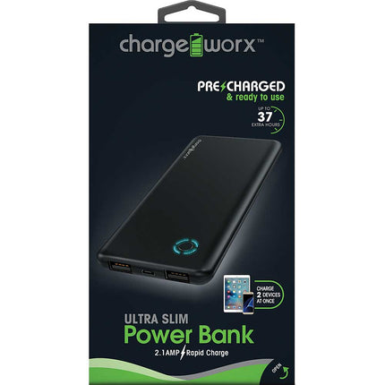 6000mAh Ultra Slim Power Bank, Black
