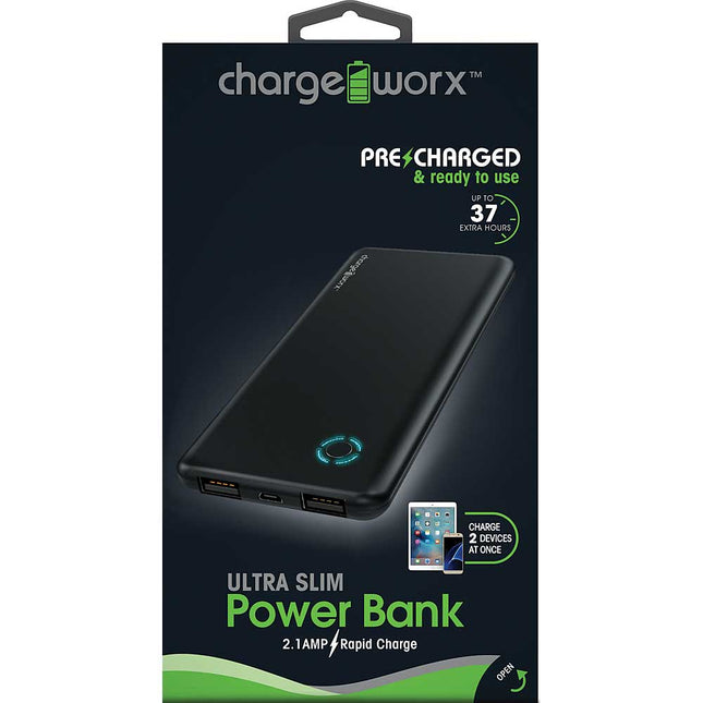 6000mAh Ultra Slim Power Bank, Black