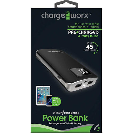 6000mAh Power Bank, Black