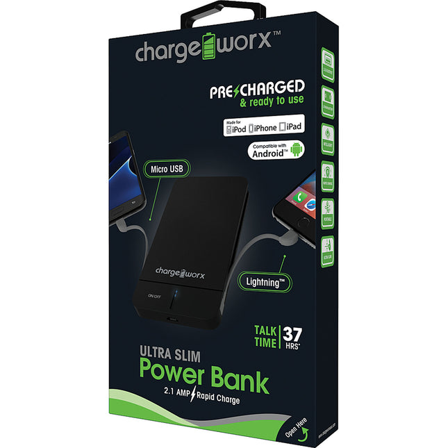 5000mAh Slim Power Bank, Black