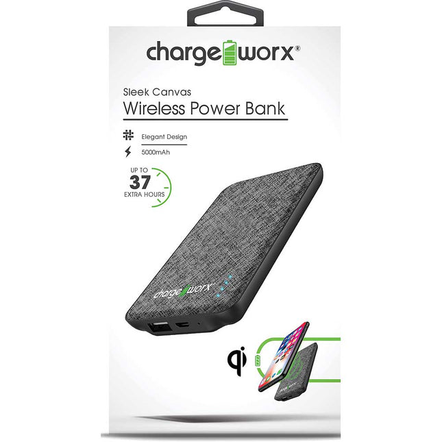 5,000mAh Sleek Canvas Wireless Power Bank
