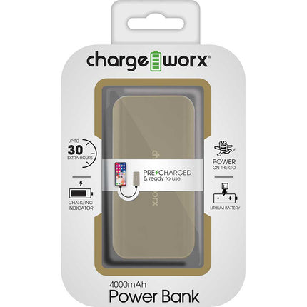 4000mAh Premium Power Bank, Gold