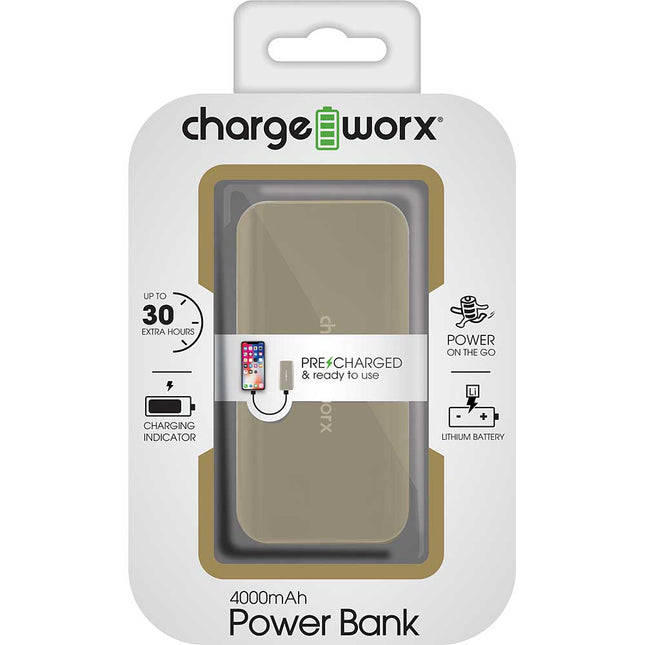 4000mAh Premium Power Bank, Gold
