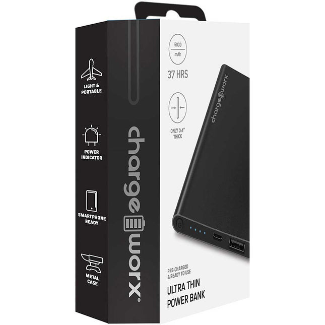 5000mAh Premium Power Bank, Black