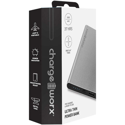 5000mAh Premium Power Bank, White