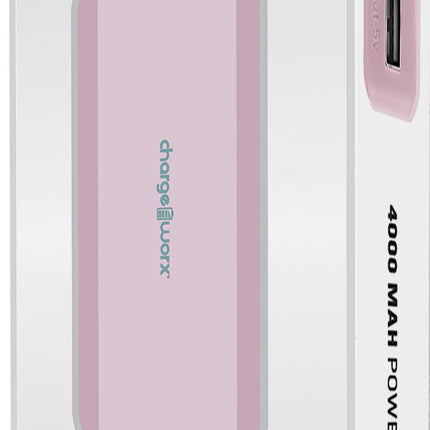 4000 mAh Pre-Charged & Ready to Use Power Bank, Light Pink