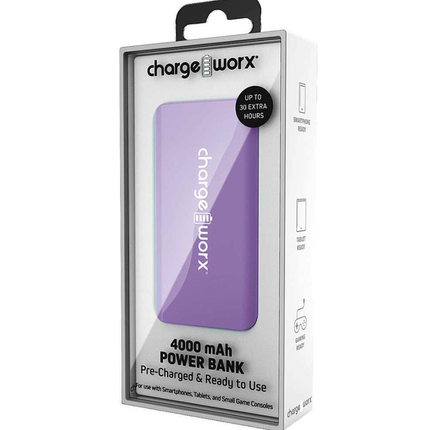 4000mAh Pre-Charged & Ready to Use Power Bank, Violet