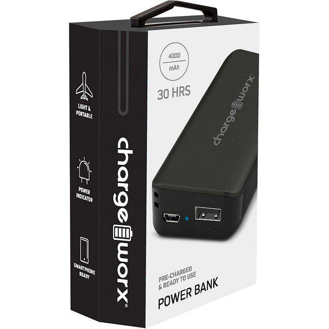 4000mAh Power Bank, Black