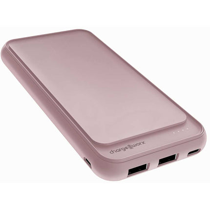 10000mAh Dual USB Slim Power Bank, Ash Rose