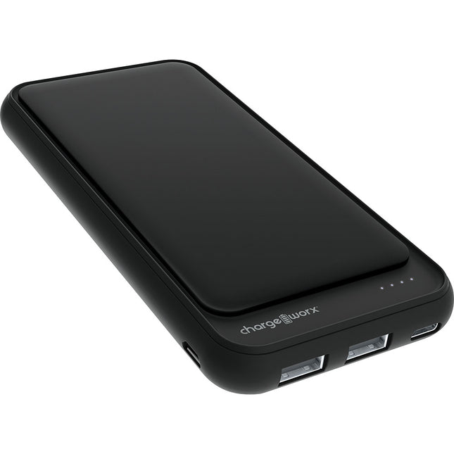 10000mAh Dual USB Slim Power Bank, Black