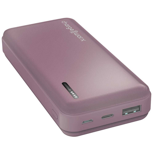 10000mAh Dual USB Slim Power Bank, Ash Rose