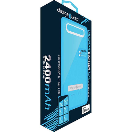CX7001BL 2400 mAh Battery Case for iPhone 5/5C/5S, Blue