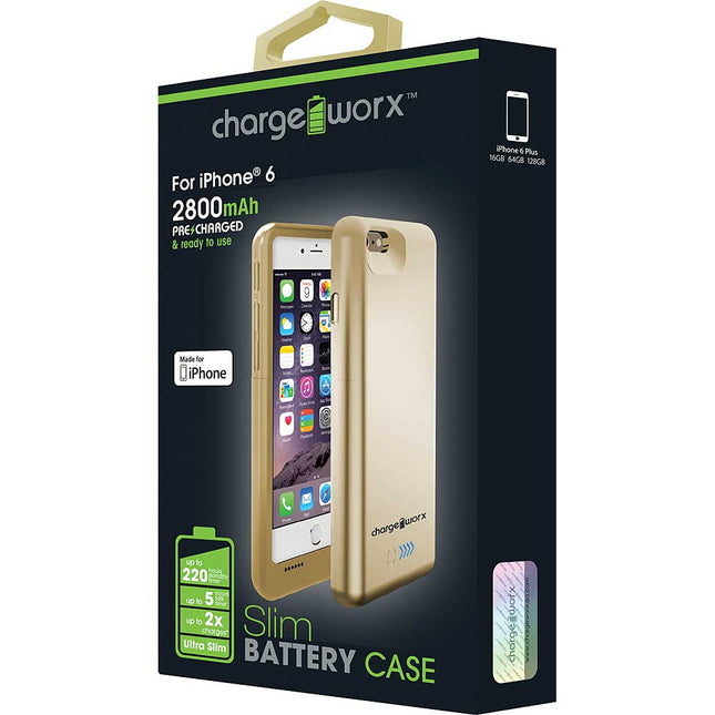 CX7002GD 2800 mAh Battery Case for iPhone 6, Gold