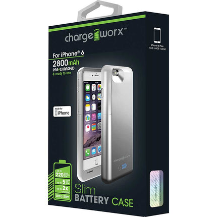 CX7002SL 2800 mAh Battery Case for iPhone 6, Silver