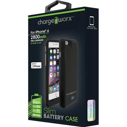 2800 mAh Battery Case for iPhone 6, Black