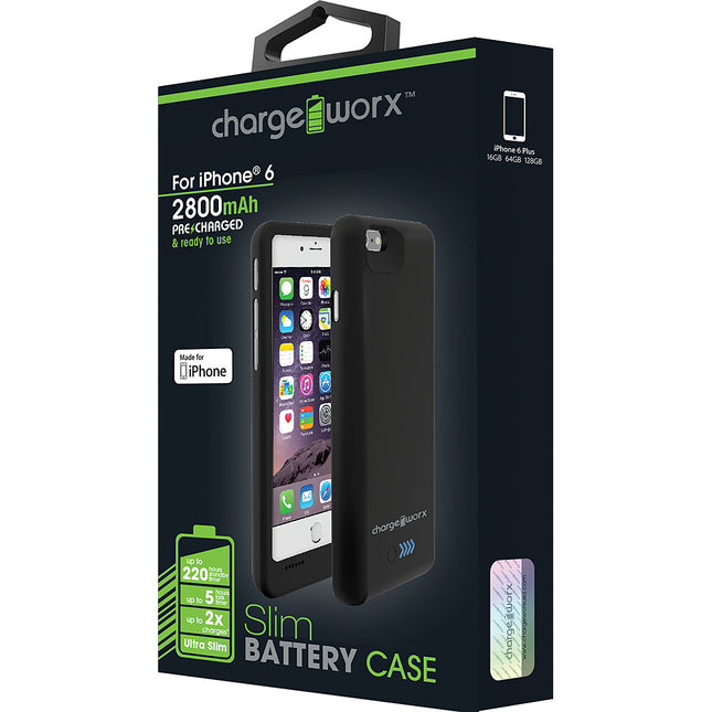 2800 mAh Battery Case for iPhone 6, Black
