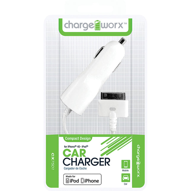 CX7501WH 30-Pin Car Charger, White