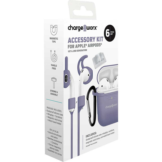 Accessory Kit for Apple® Airpods®, Lavender