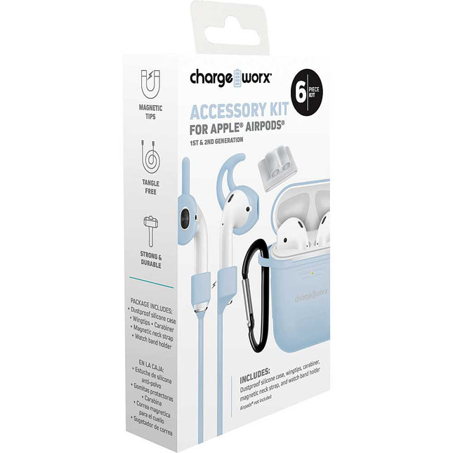 Accessory Kit for Apple® Airpods®, Sky Blue