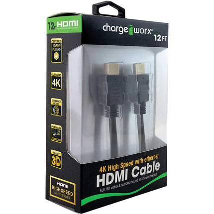 High Speed HDMI Cable w/Ethernet, 12 FT