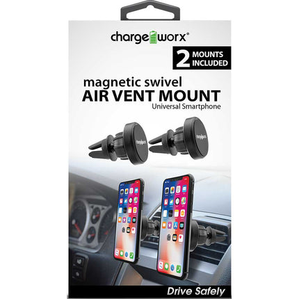 2x Magnetic Air Vent Swivel Mount