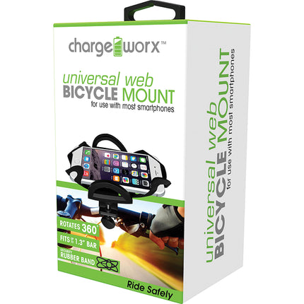 Bicycle Spider Mount with silicon band for use with most smartphones