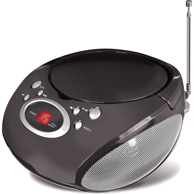 MP3/CD Portable Boombox, Siver