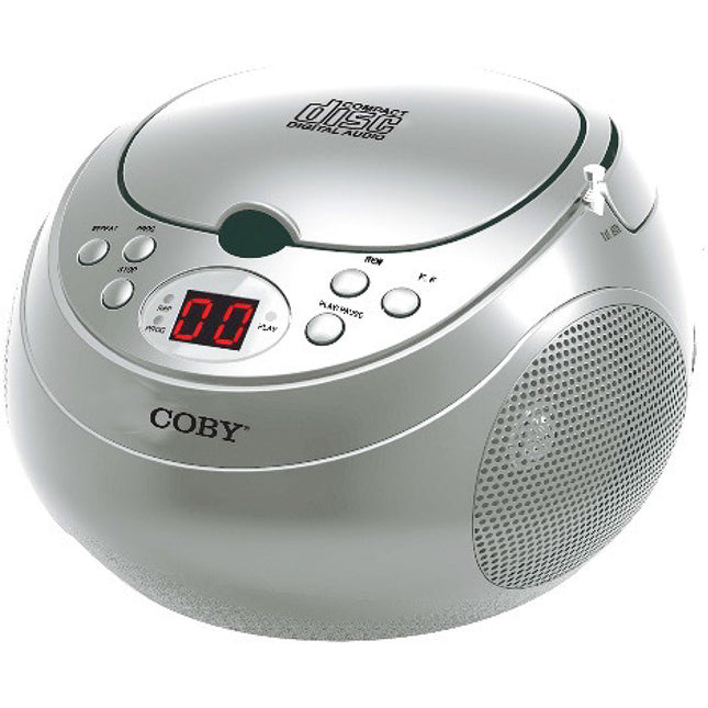 CD Portable Boombox, Silver