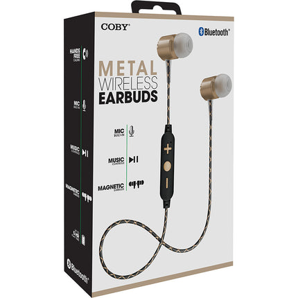 Metal Wireless Earbuds, Gold