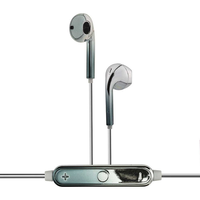 Color Chrome Bluetooth Earbuds, Blue/Silver