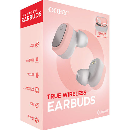 True Wireless Earbuds, White/Pink