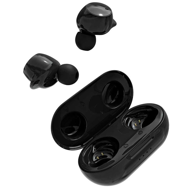 True Wireless Earbuds with Secure-Fit Sports Tips, Black