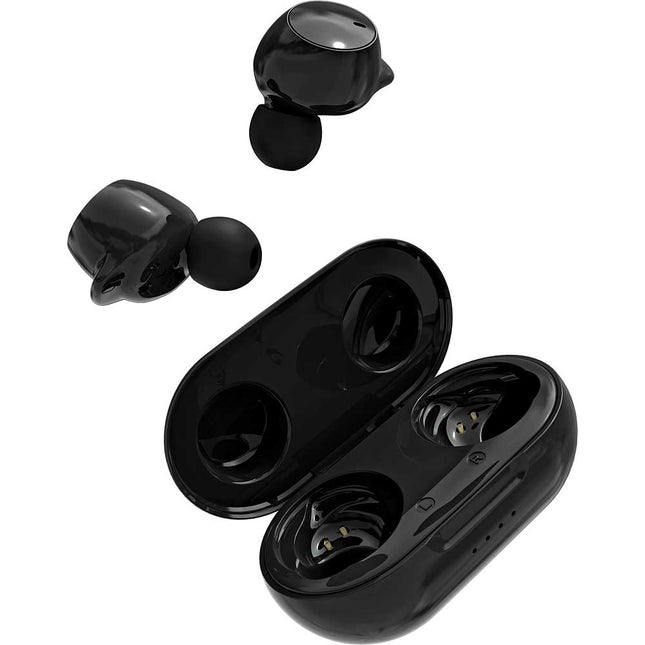 True Wireless Earbuds with Secure-Fit Sports Tips, Black