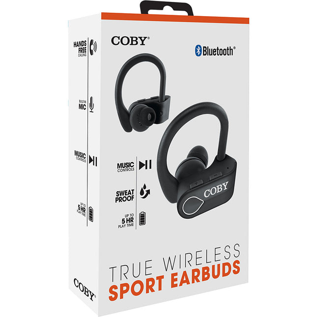 True Wireless Sport Earbuds, Black