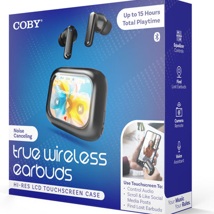 True Wireless Earbuds With Smart Display Case