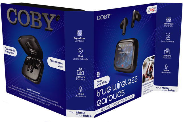 True Wireless Earbuds With Smart Display Case