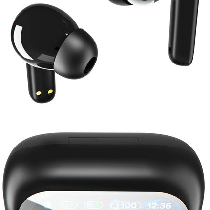 True Wireless Earbuds With Smart Display Case
