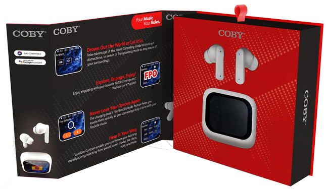 True Wireless Earbuds With Smart Display Case