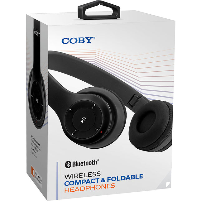 Wireless Compact & Foldable Headphones, Black