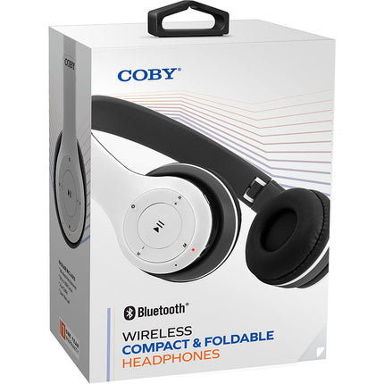 Wireless Compact & Foldable Headphones, White