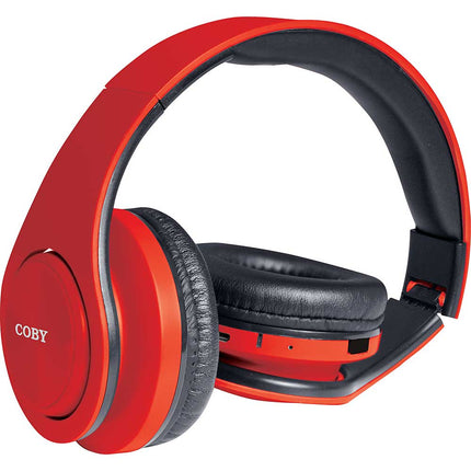 Valor Folding Bluetooth Stereo Headphones, Red