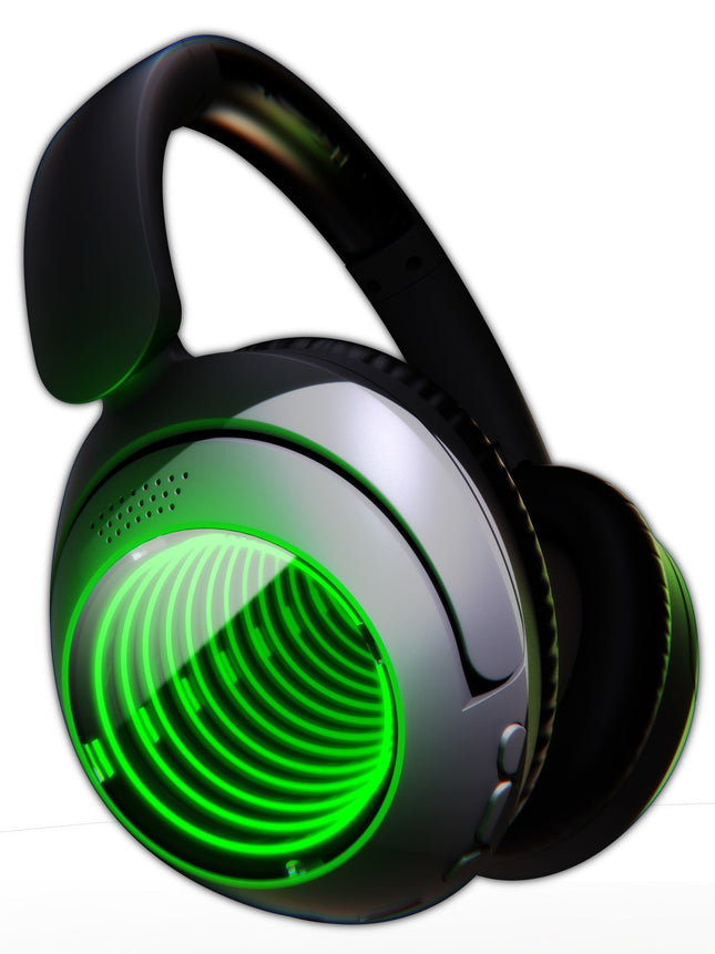 Wireless LED Headphones with Infinity Mirror Effect