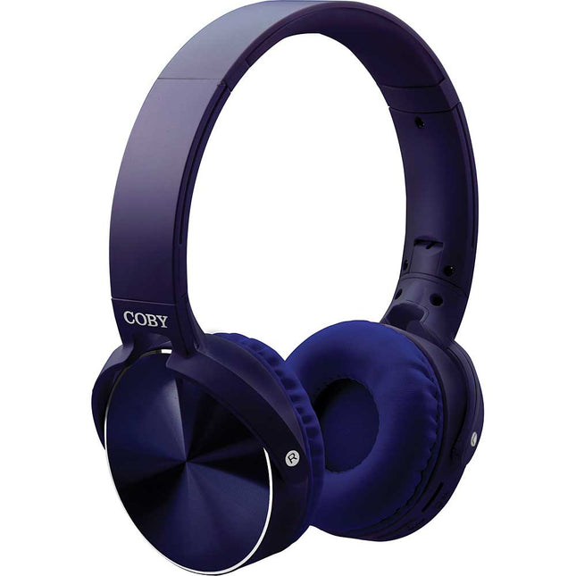 Wireless Metal Folding Headphones, Blue