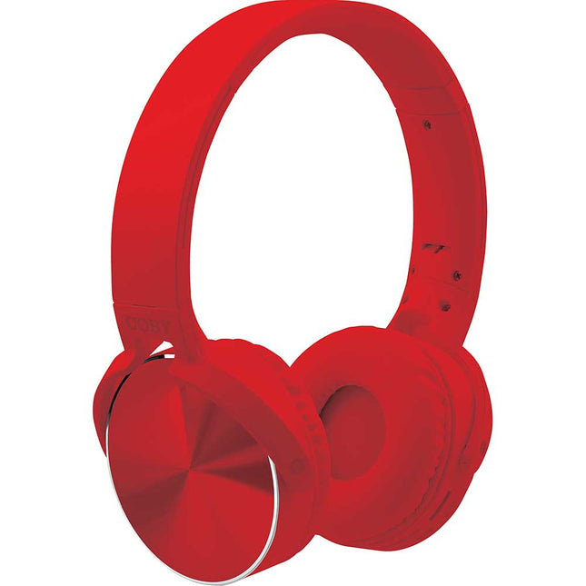 Wireless Metal Folding Headphones, Red
