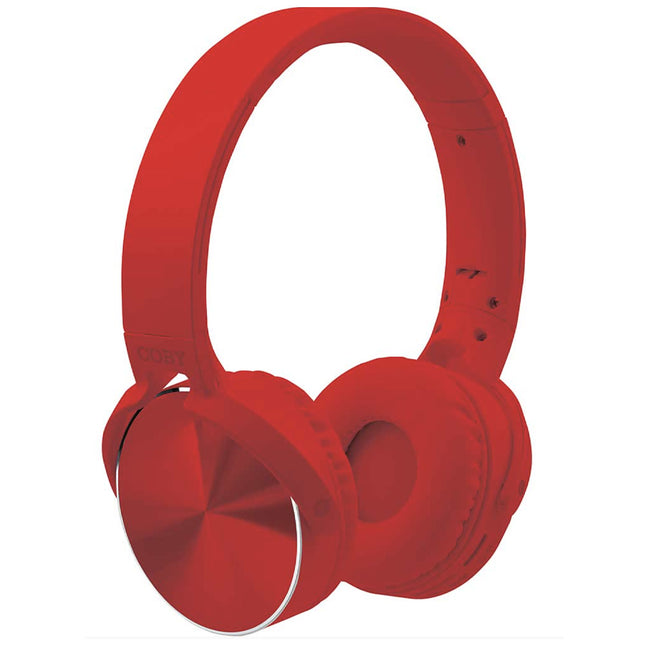 Wireless Metal Folding Headphones, Red