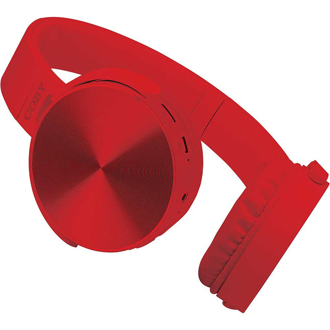 Wireless Metal Folding Headphones, Red